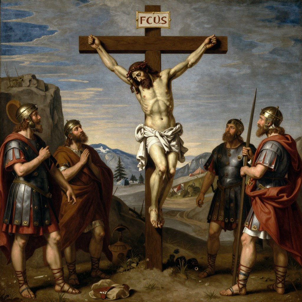 Stacja dziewiąta - Jezus upada po raz trzeci pod krzyżem