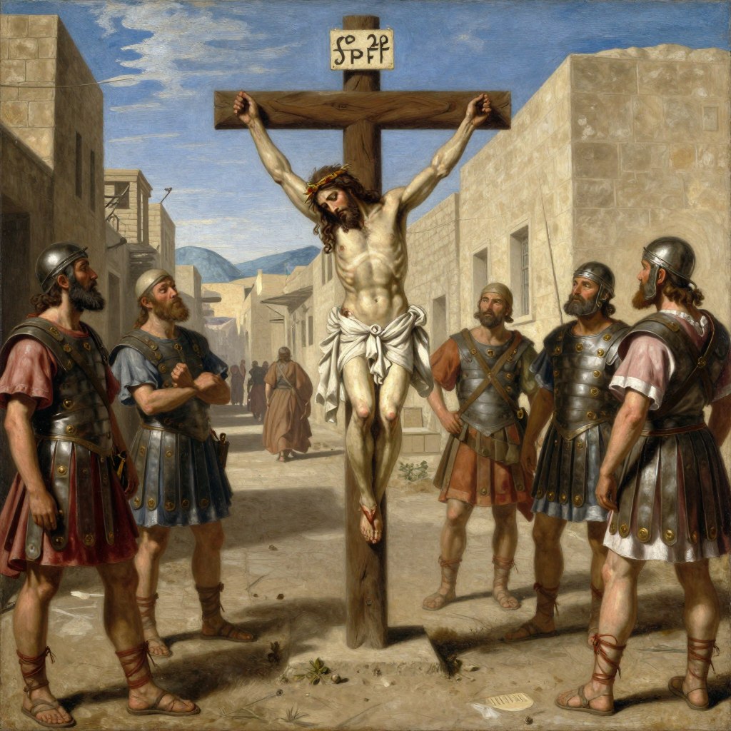 Stacja trzecia - Jezus upada po raz pierwszy pod krzyżem